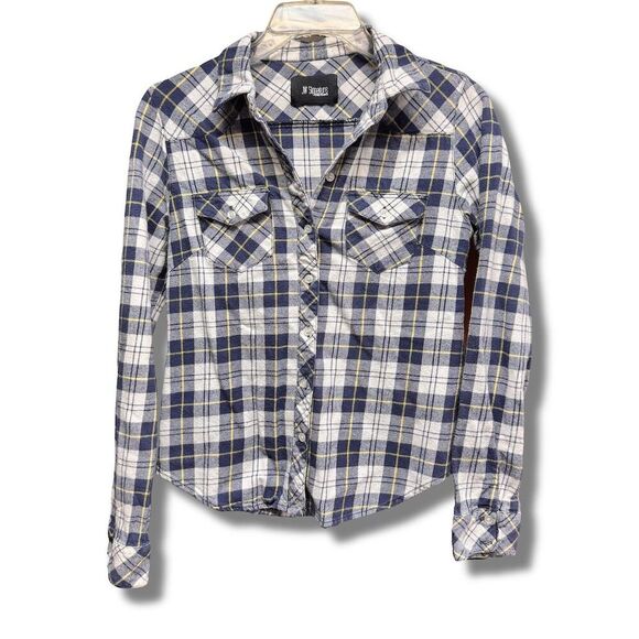 JW Signatures M Plaid Flannel Button-Down Shirt Multicolor - Picture 8 of 8